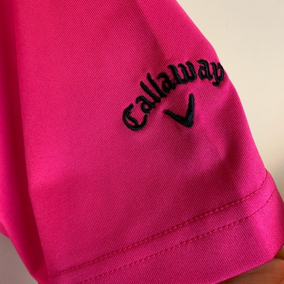 Callaway Men’s Opti Dri Pink Golf Shirt - M - Picture 4 of 9